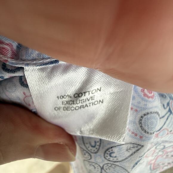 Tailorbyed Men’s Casual Button Down‎ Long Sleeve Shirt Paisley Red White Blue XL - Picture 5 of 8